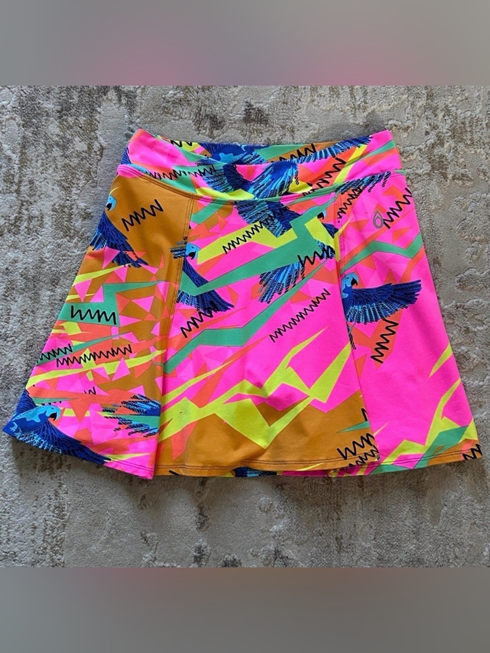 Dona Jo Jojo Skort Parrot Rio Athletic Tennis Pickleball Skirt Size 2 (LARGE)